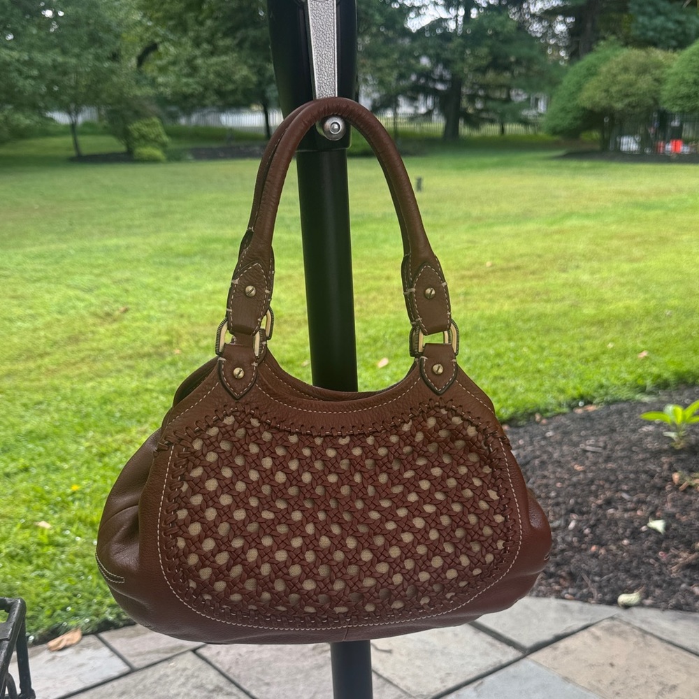 Cole haan bag Elegant Brown Woven Handbag